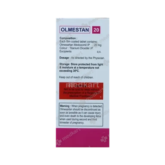 olmestan 20mg tablet 10's
